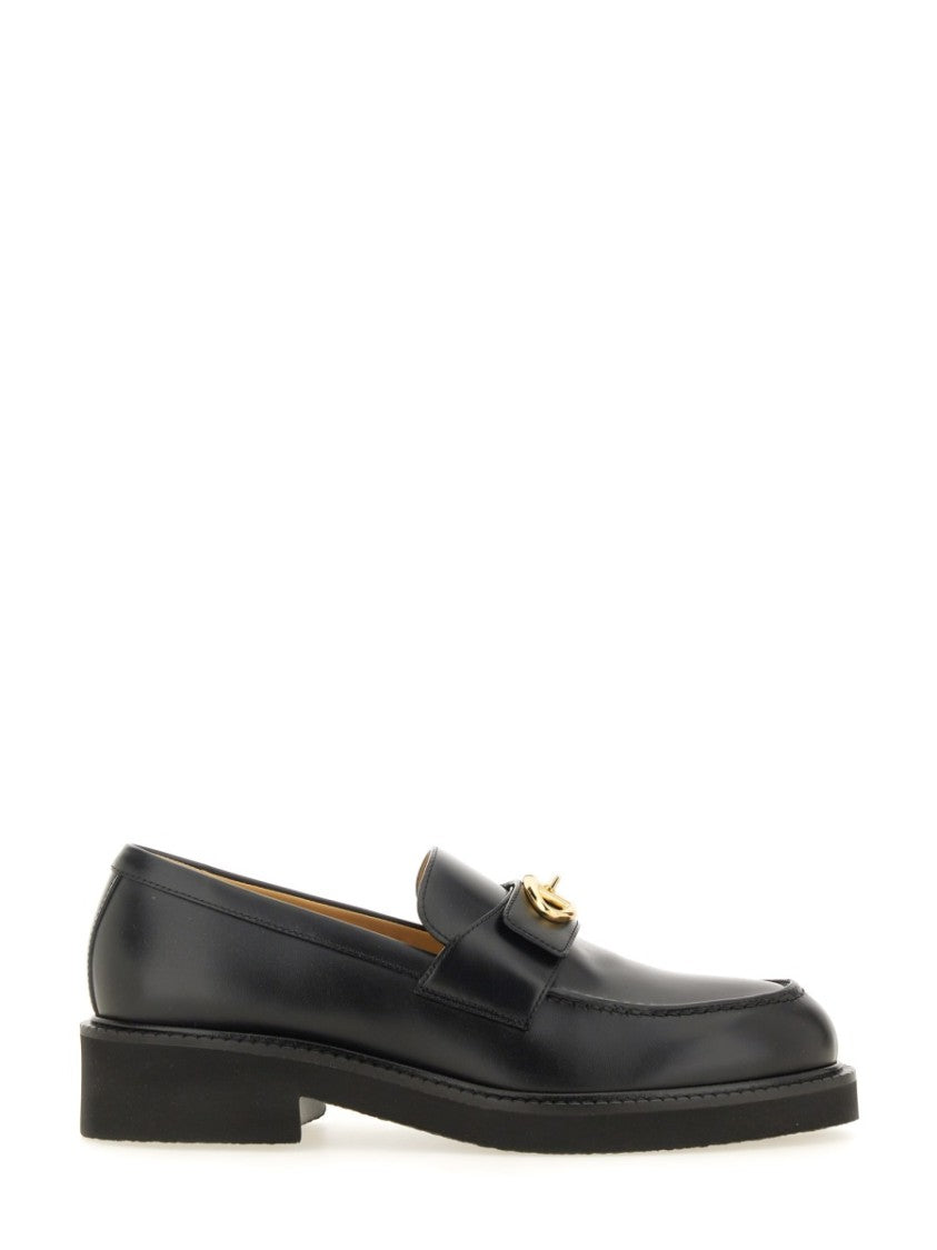 Valentino Garavani 40Mm Calfskin "Vlogo Locker" Loafer