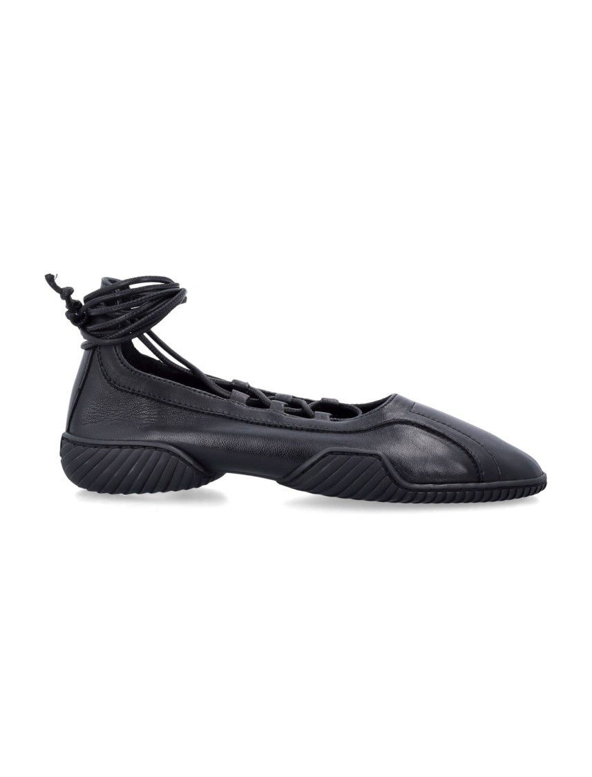Miista Averie Round Toe Leather Lace Flats