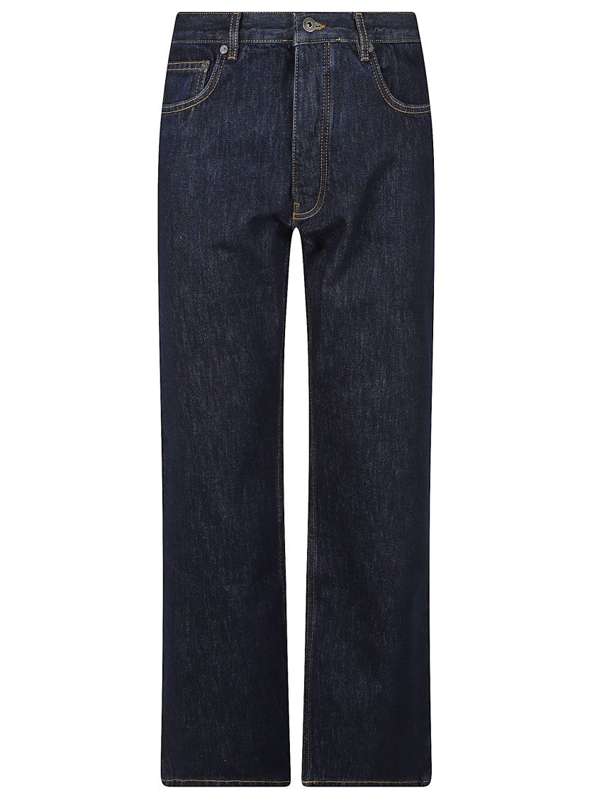 Off-White Straight-Leg Denim Jeans With Arrow Stitching Details