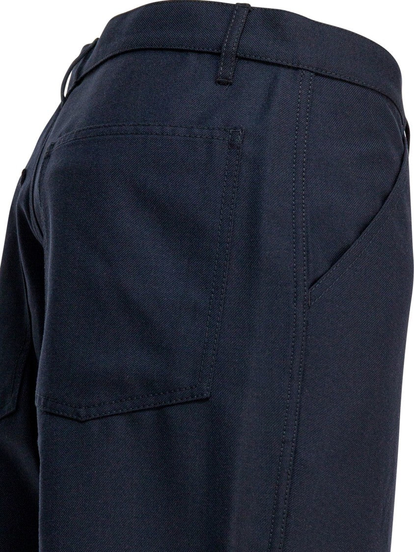 Comme Des Garçons Straight-Leg Trousers With Classic Waistband And Refined Texture