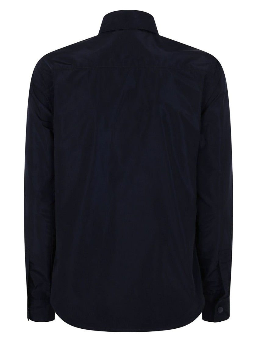 Aspesi Black Slim Fit Hidden Button Shirt