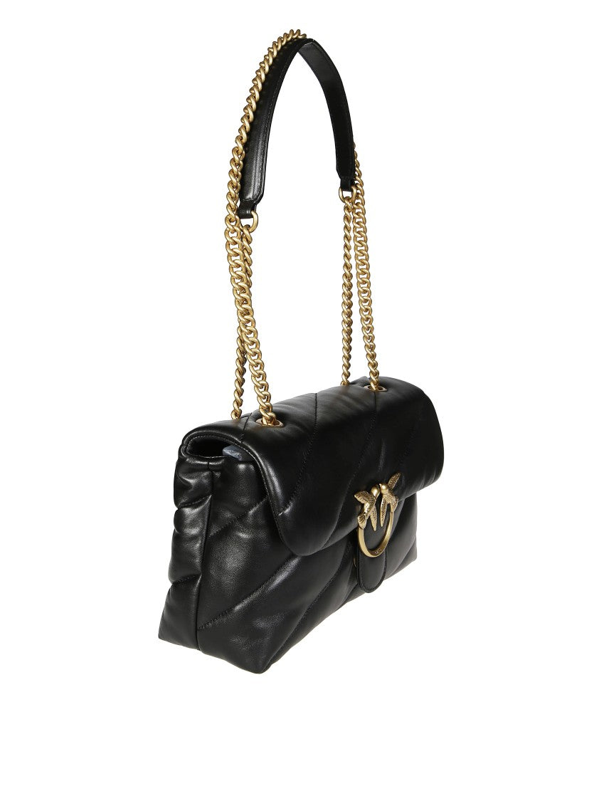 Pinko Black Quilted Classic Chain Shoulder Bag