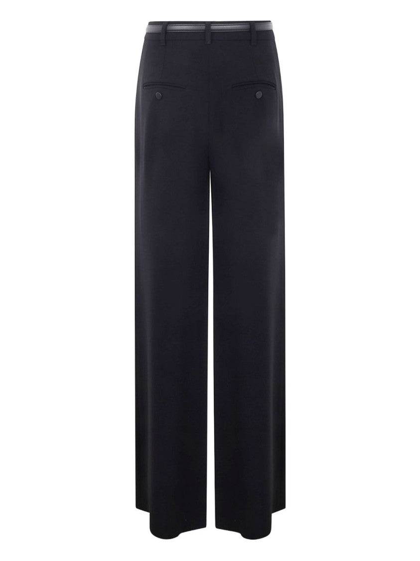 Max Mara Belted Wide-Leg Trousers With Design