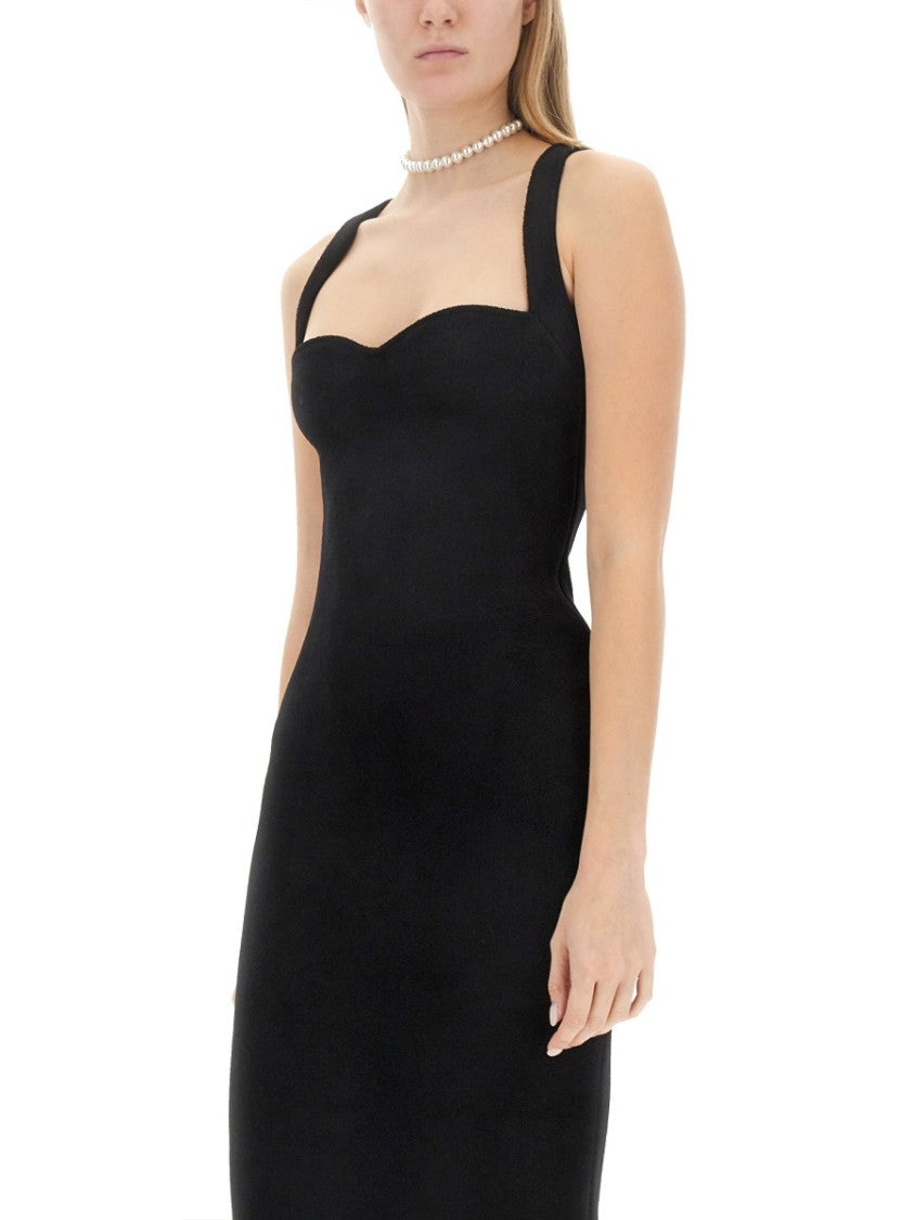Philosophy Di Lorenzo Serafini Slim Fit Midi Dress With Sweetheart Neckline