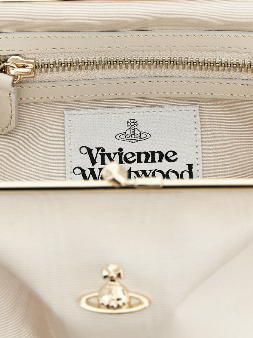 Vivienne Westwood Moiré Fabric 'Granny Frame' Handbag With Orb Logo