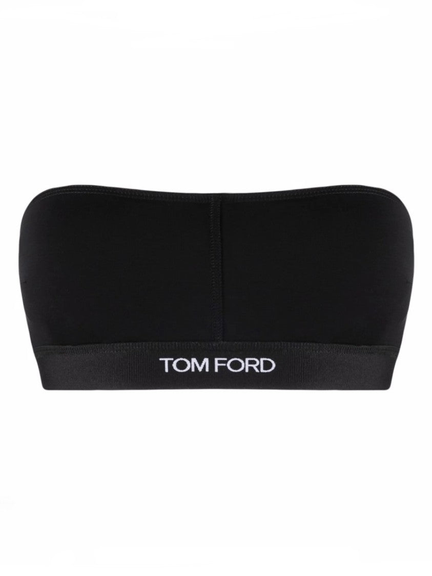 Tom Ford Seamless Black Bandeau With Subtle Logo Detail