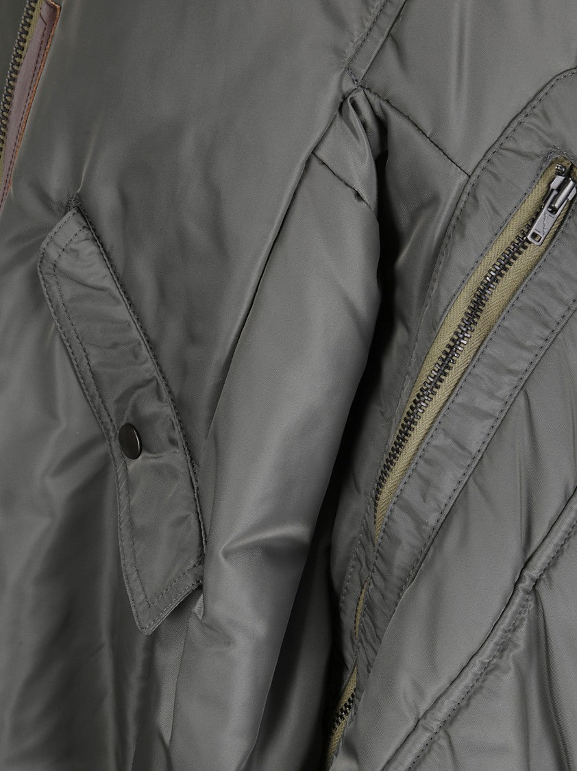 Junya Watanabe Lightweight Nylon Jacket With High Collar And Streamlined Silhouette