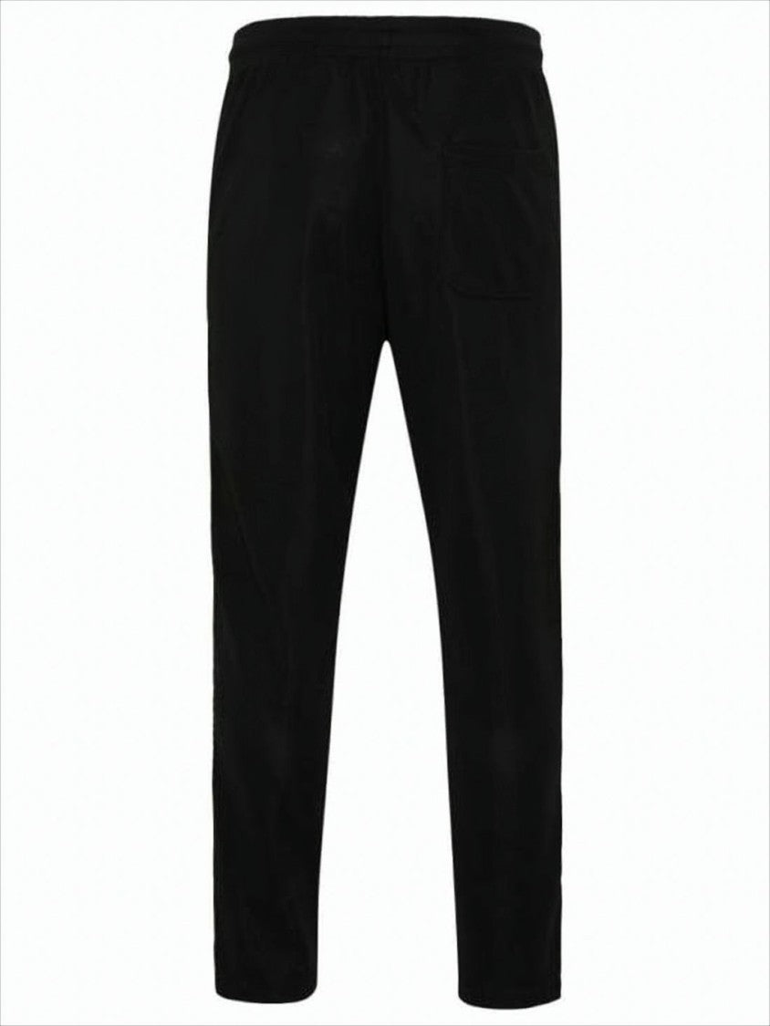 Golden Goose Slim-Fit Black Track Pants With Star Print Accents