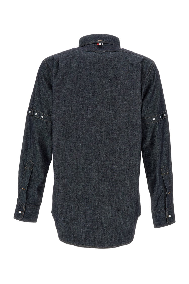 Thom Browne Straight Fit Denim Shirt