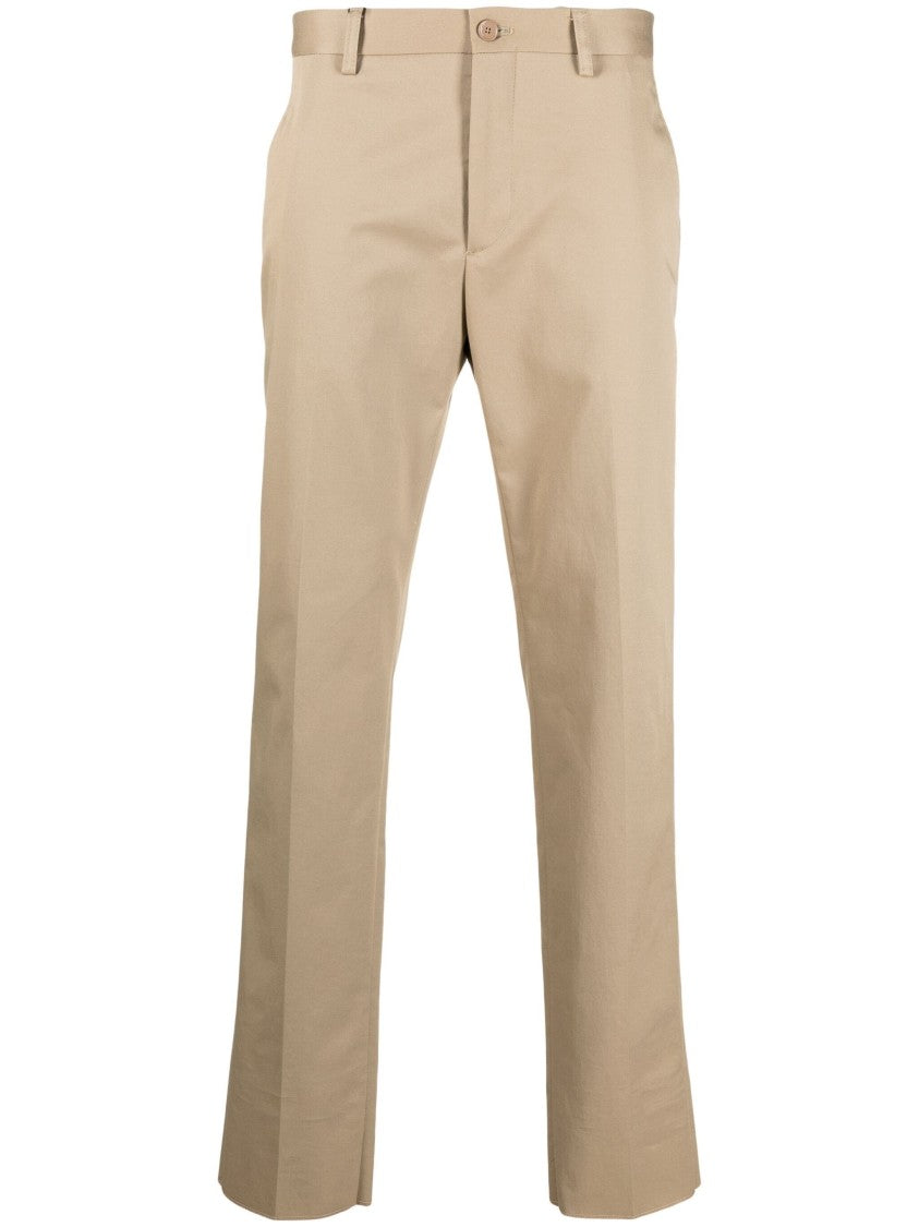 Etro Beige Straight-Leg Cotton Chino Trousers With Smooth Finish