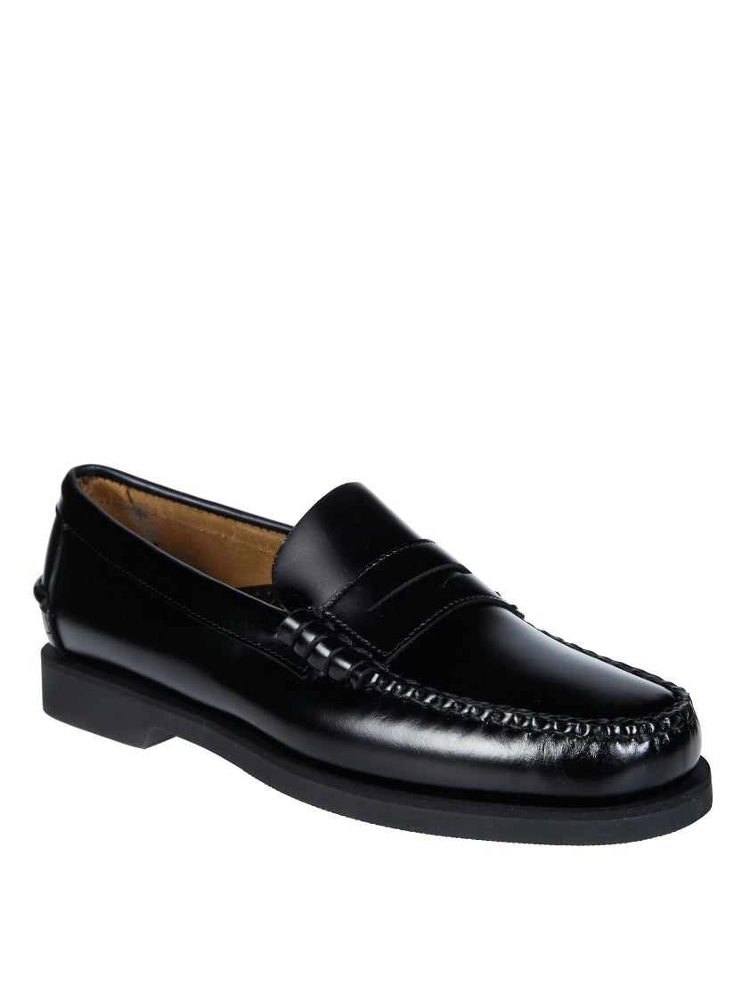 Sebago Polished Leather Moc Toe Loafers