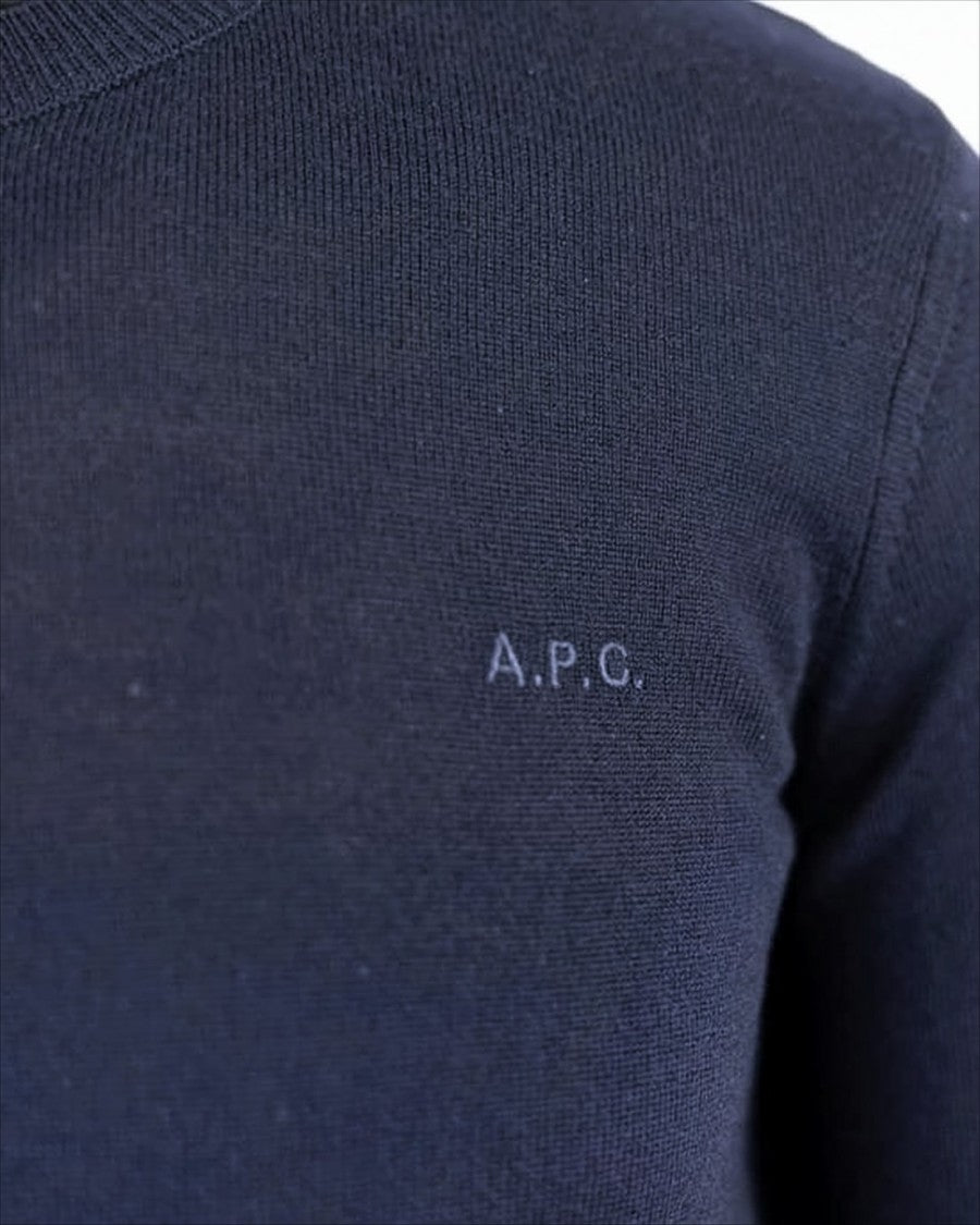 A.P.C. Crewneck Sweater In Smooth Knit Wool