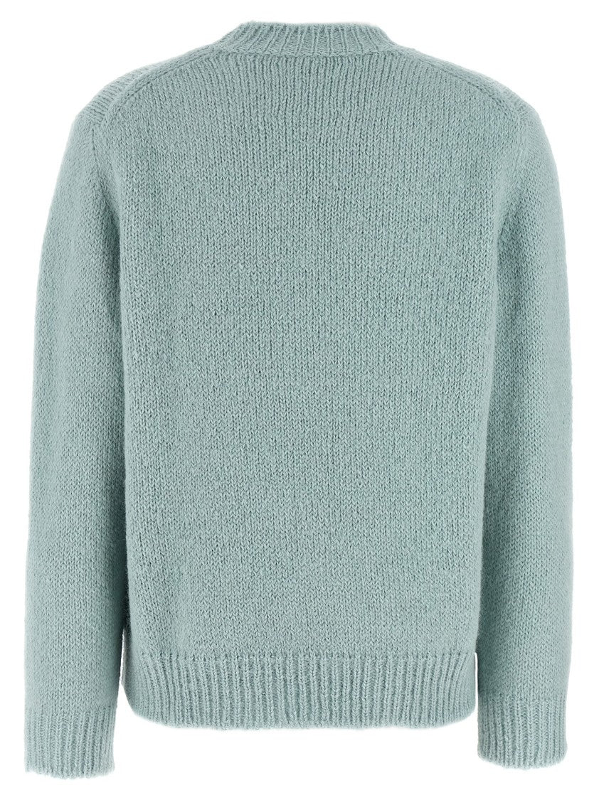 Jil Sander Alpaca Wool Crewneck Sweater With Dropped Shoulders
