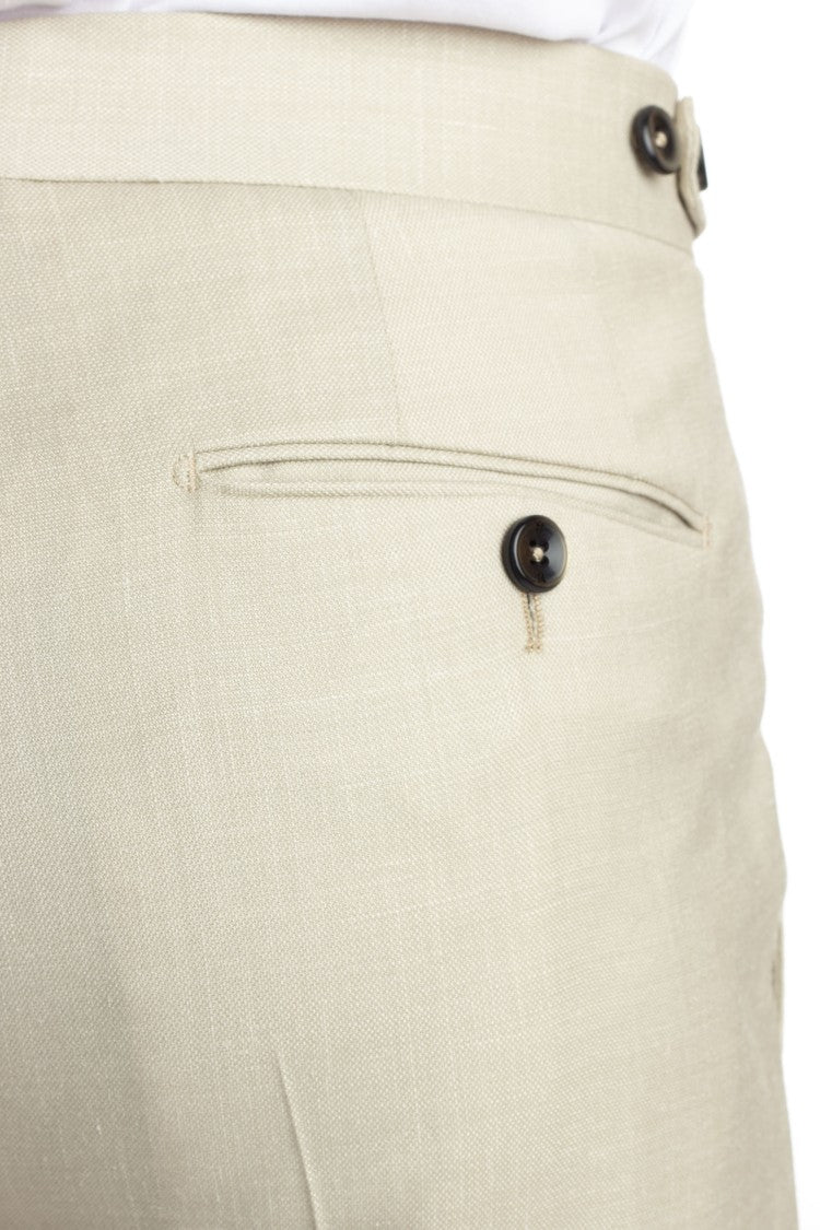 Pt Torino Wool-Silk-Linen Gentleman Fit Trousers