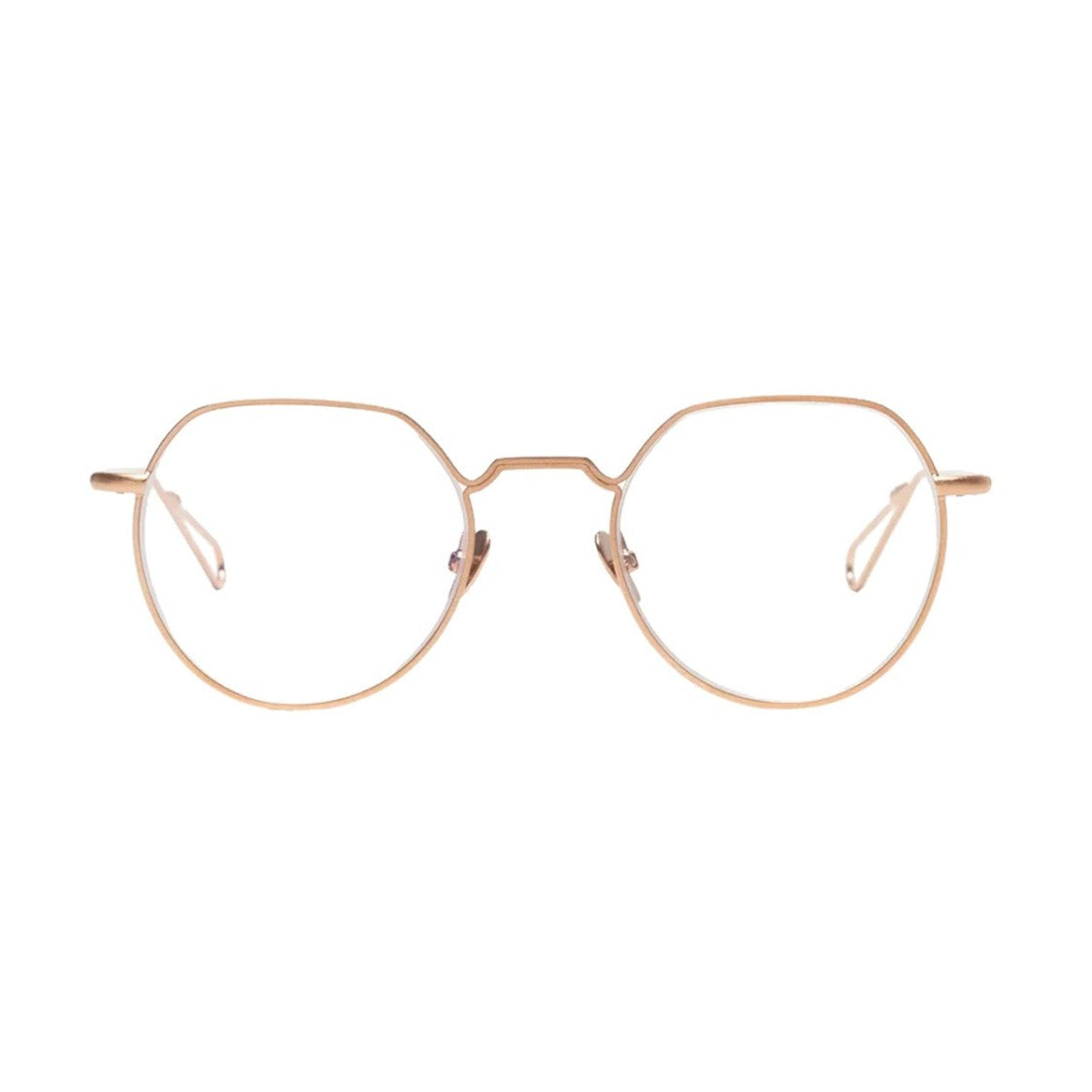 Ahlem Rose Gold Octagonal Place Dauphine Metal Eyeglasses