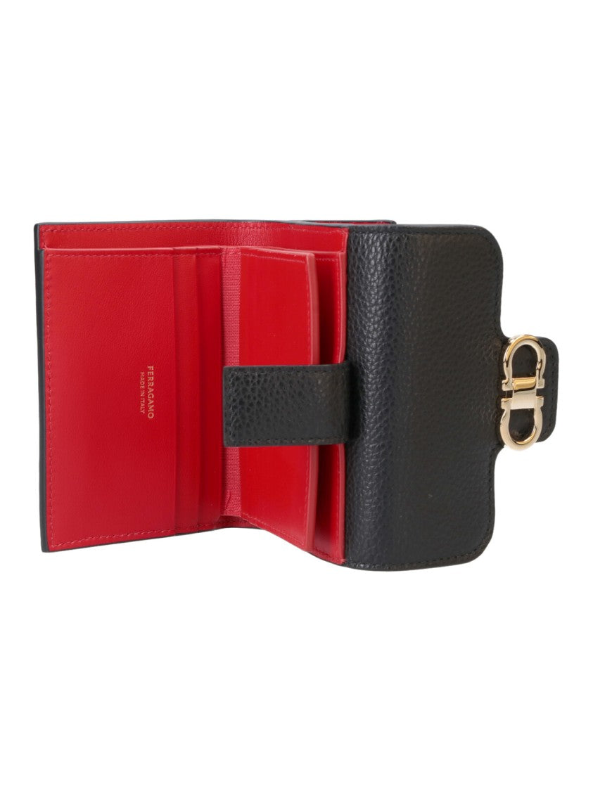 Ferragamo "Gancini" Cardholder – Black