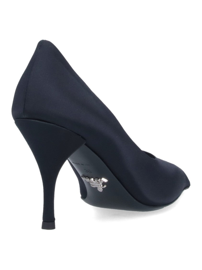 Prada Logo Pumps – Blue