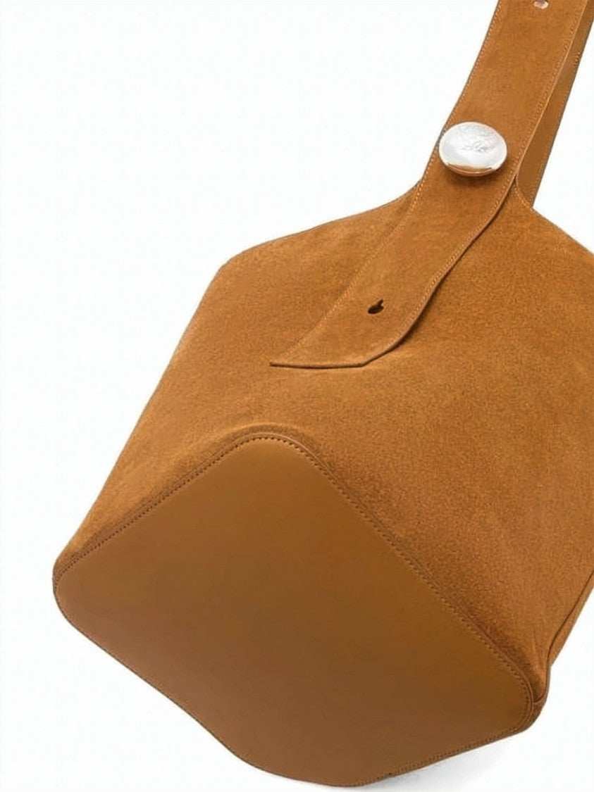 Loewe Structured Brown Calf Leather Crossbody Bag