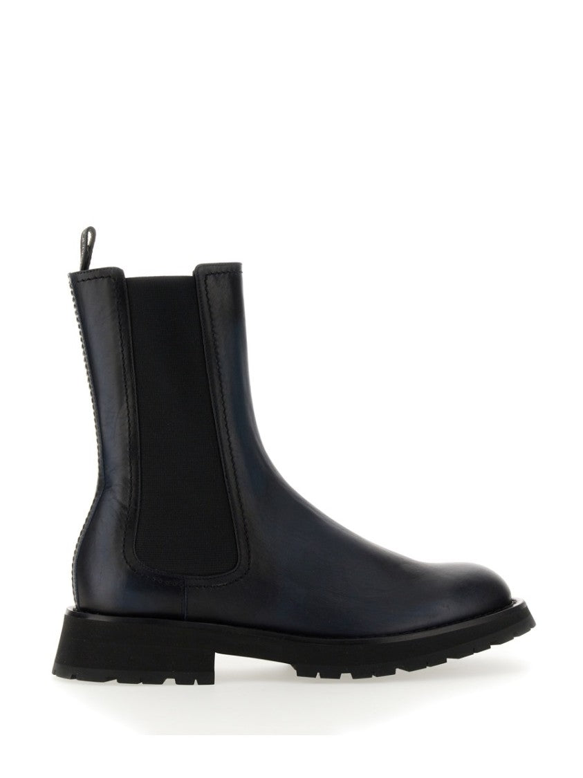 Alexander Mcqueen Polished Leather Boot