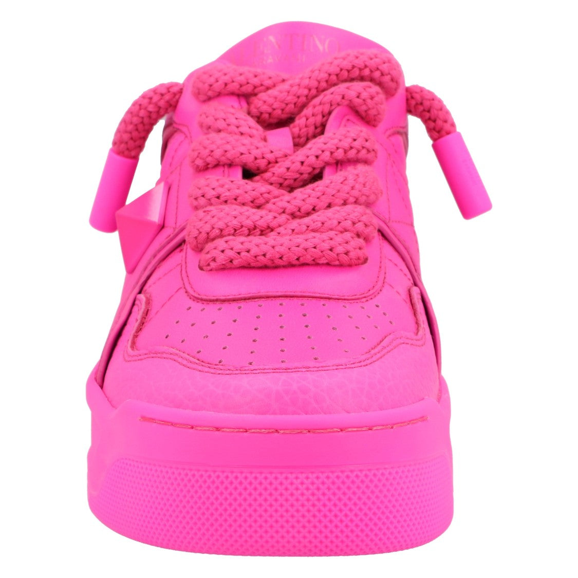 Valentino Pink One Stud Xl Leather Sneakers