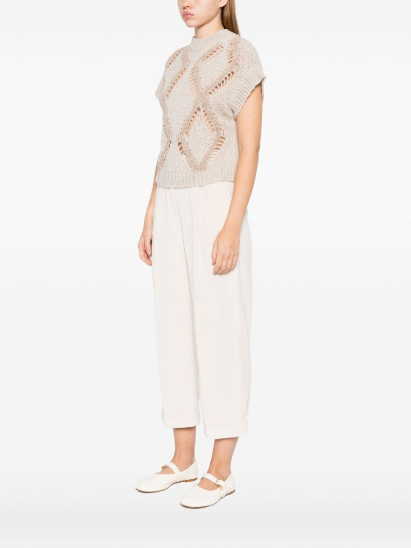 Antonelli Chunky Knit Beige Sweater