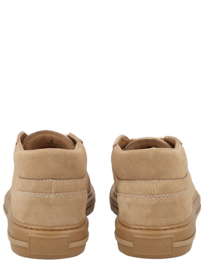 Hogan Brown Calfskin Lace-Up Shoes