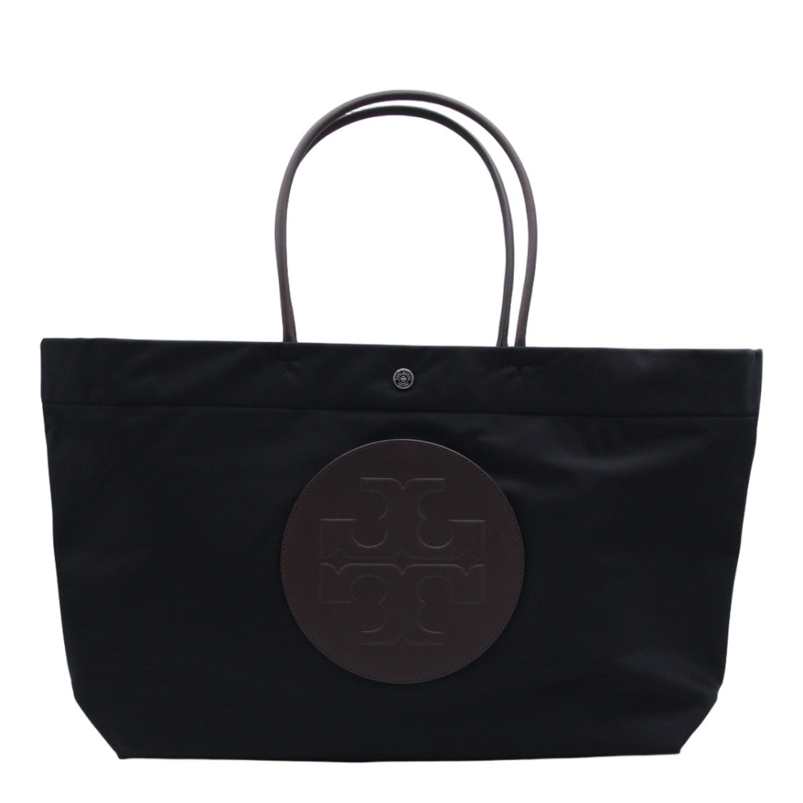 Tory Burch Black Rectangular Embossed Tote Bag