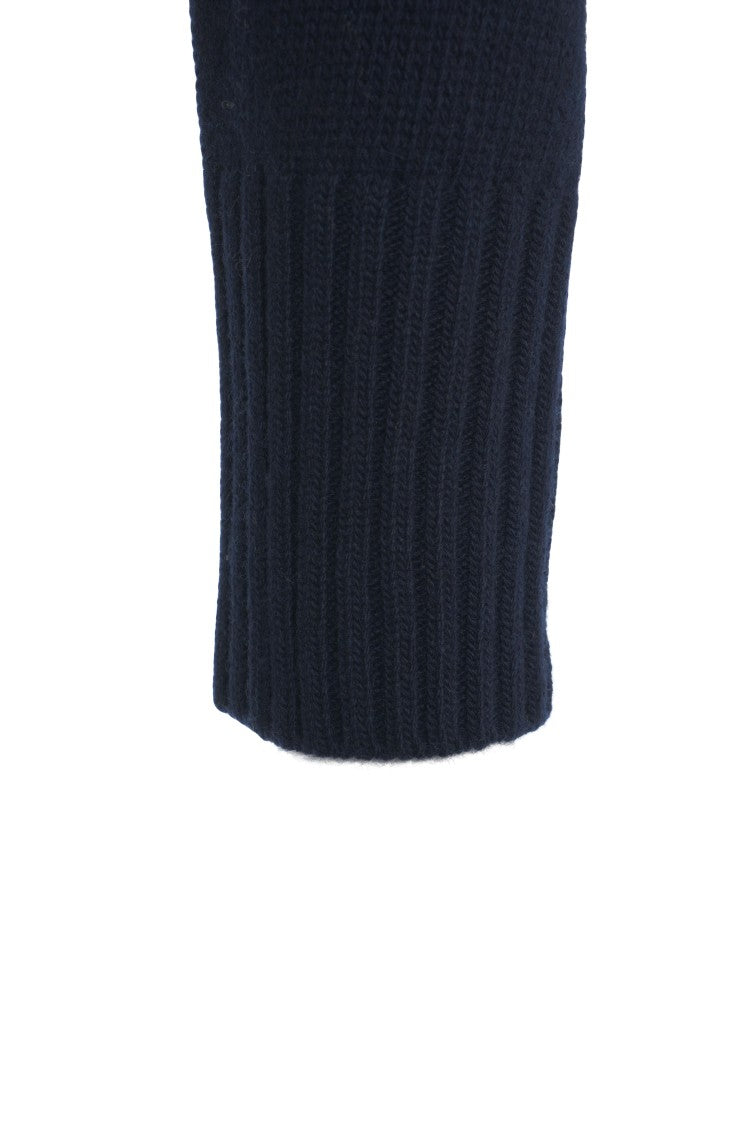 Jucca V-Neck Knit Cardigan With Button-Down Front And Ribbed Accents