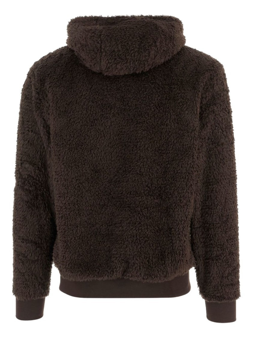 Polo Ralph Lauren Classic Brown Hoodie With Embroidered Bear Motif