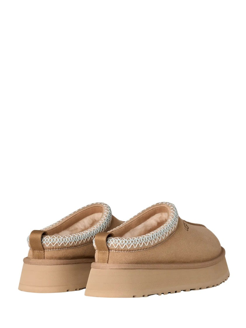 Ugg Slip-On Sandals With Suede Upper And Decorative Stitching