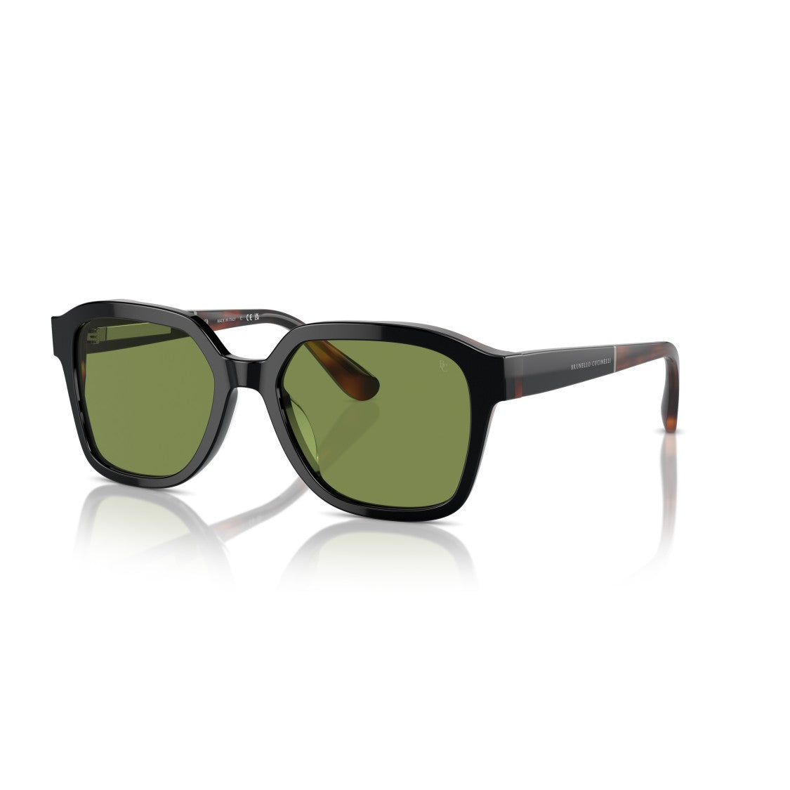 Brunello Cucinelli 0Bc4005s Square-Shaped Acetate Sunglasses With Tortoiseshell Temples