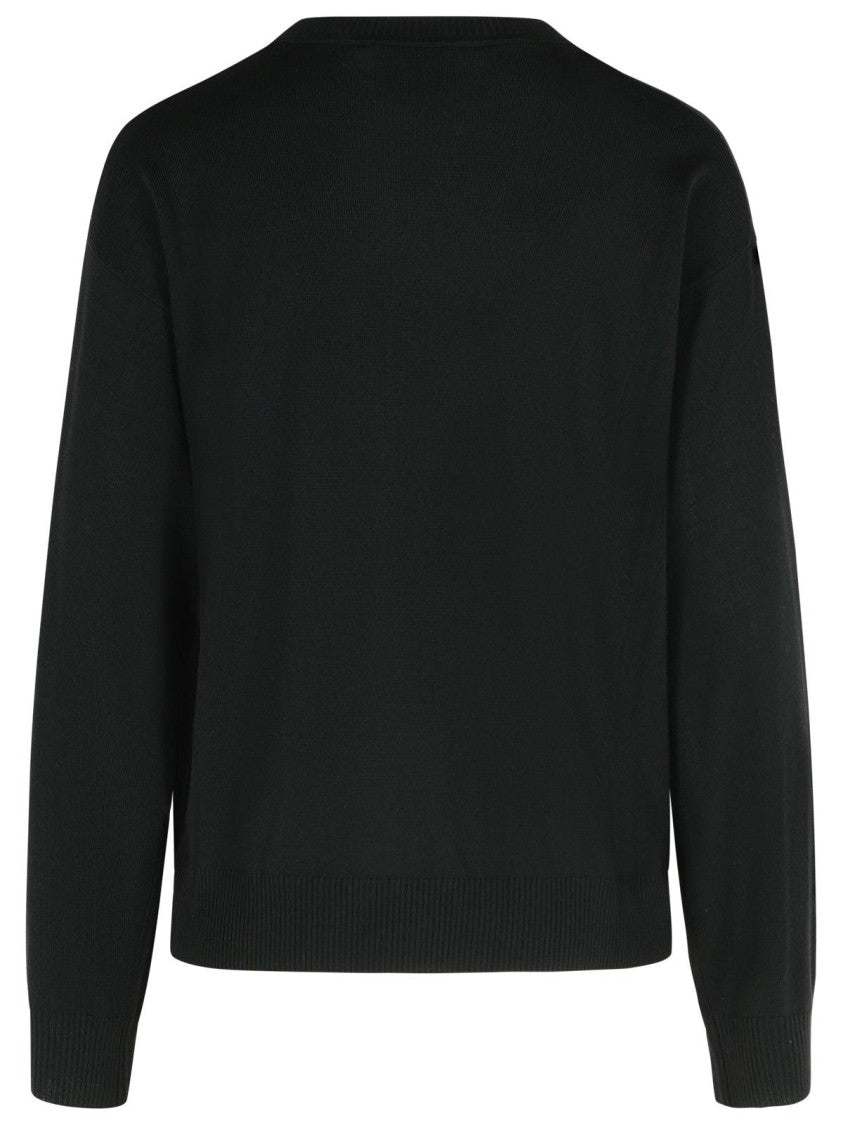 Moschino Jeans Black Virgin Wool Sweater