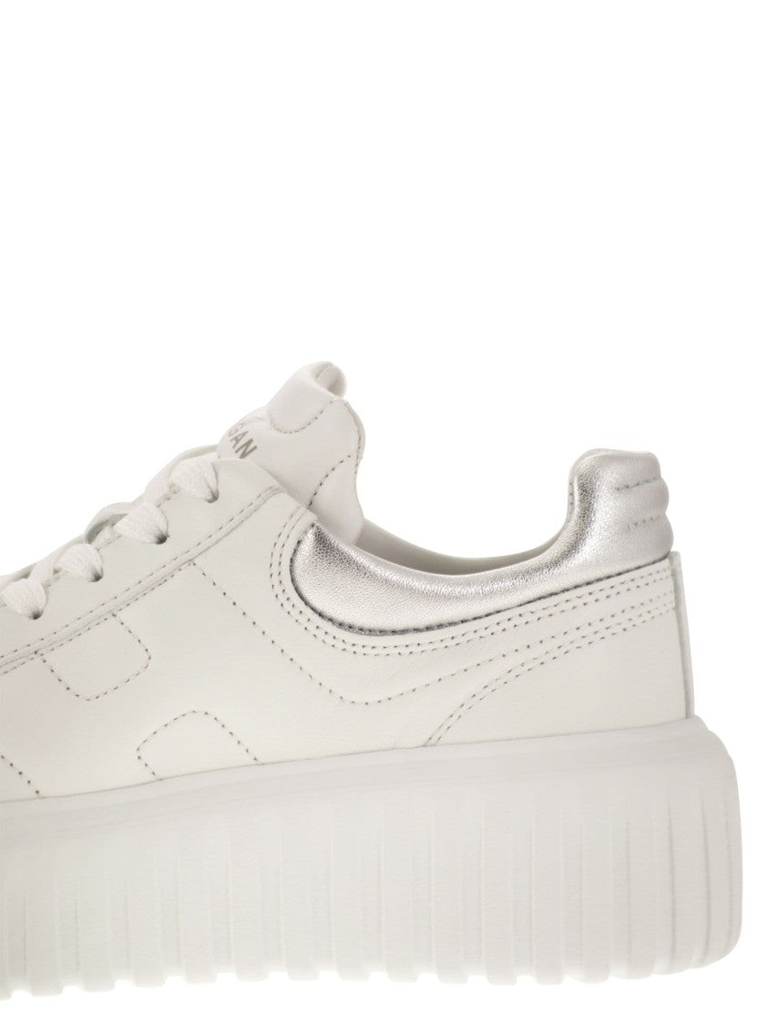 Hogan Sporty Nappa Leather Trainers With H Accents