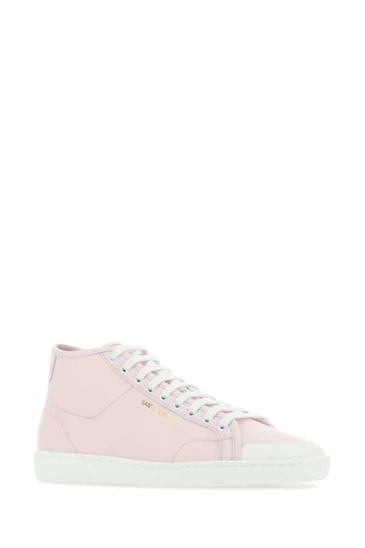 Saint Laurent Pastel Pink Leather Court Classic Sneakers