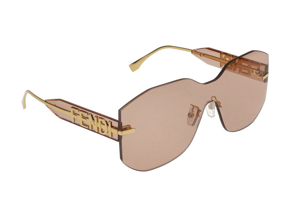 Maison Fendi Gold Fe40067u Geometric Sunglasses