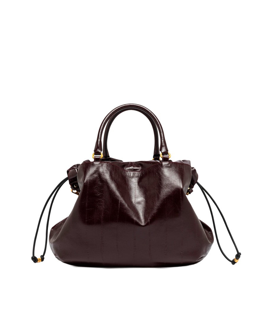 Gianni Chiarini Antique Ruby Morgana Eel Print Shoulder Bag
