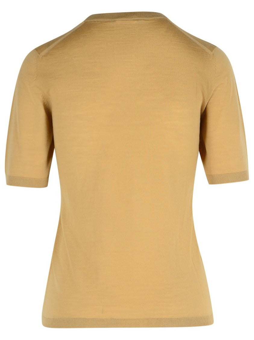 Max Mara 'Gerico' Sand Virgin Wool Sweater