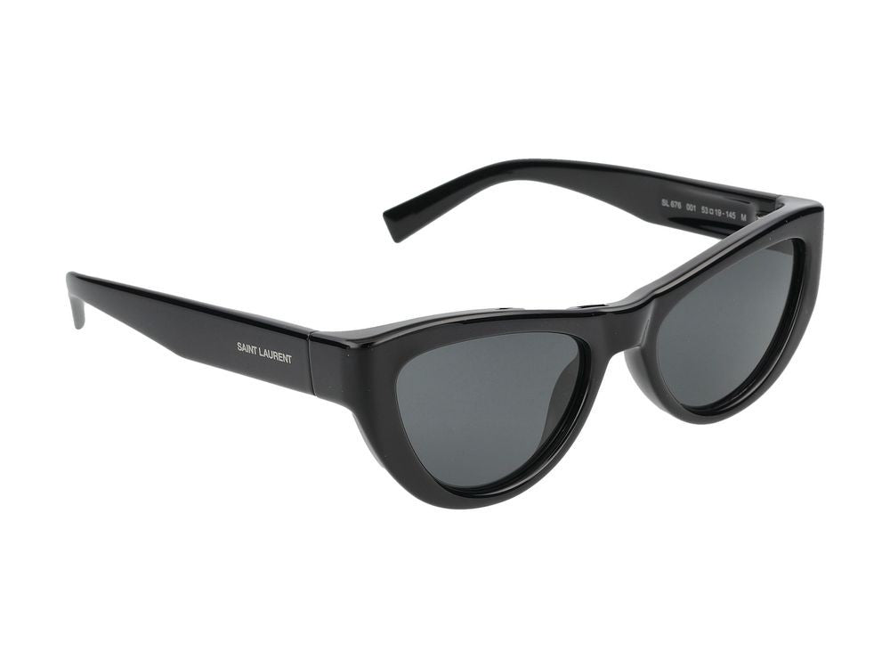 Saint Laurent Black Bold Cat-Eye Sunglasses