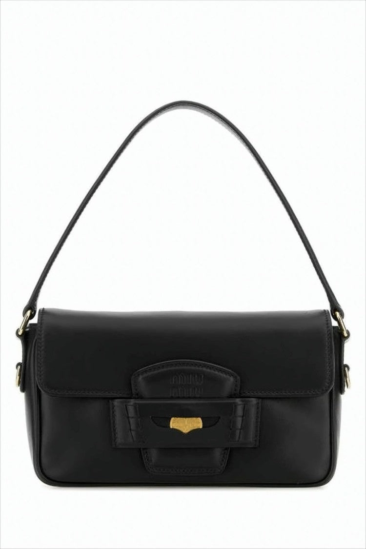 Miu Miu Rectangular Shoulder Bag In Smooth Calf Leather