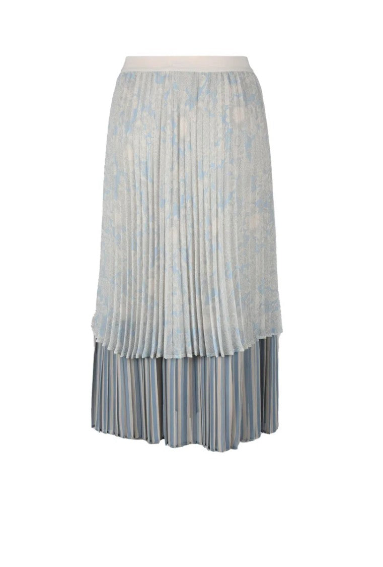 Semi Couture Powder Pink/Black Pleated Skirt