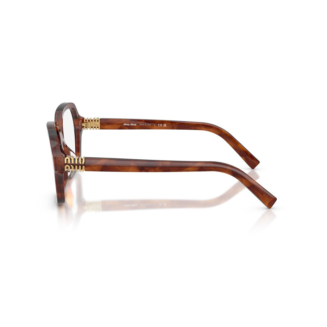 Miu Miu 0Mu 03Yv Oversized Tortoiseshell Square Frame Eyeglasses