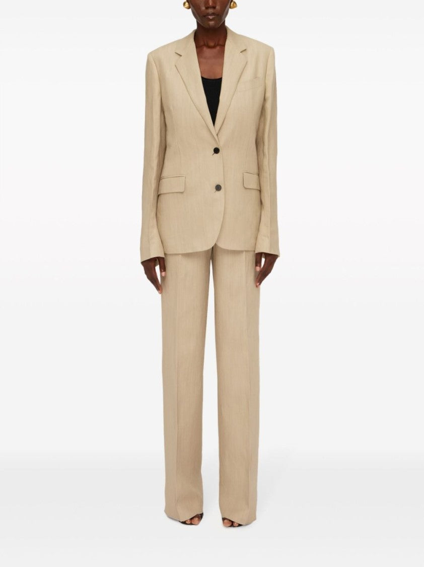 Ferragamo Sand Beige Tailored Trousers