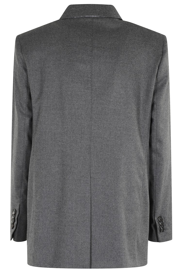 Seventy Double-Breasted Gray Blazer With Tailored Silhouette