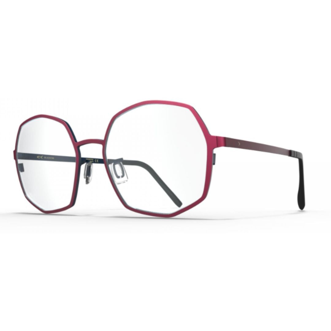 Blackfin Bf1081 Sable Geometric Frame Eyeglasses In Muted Reddish Tone