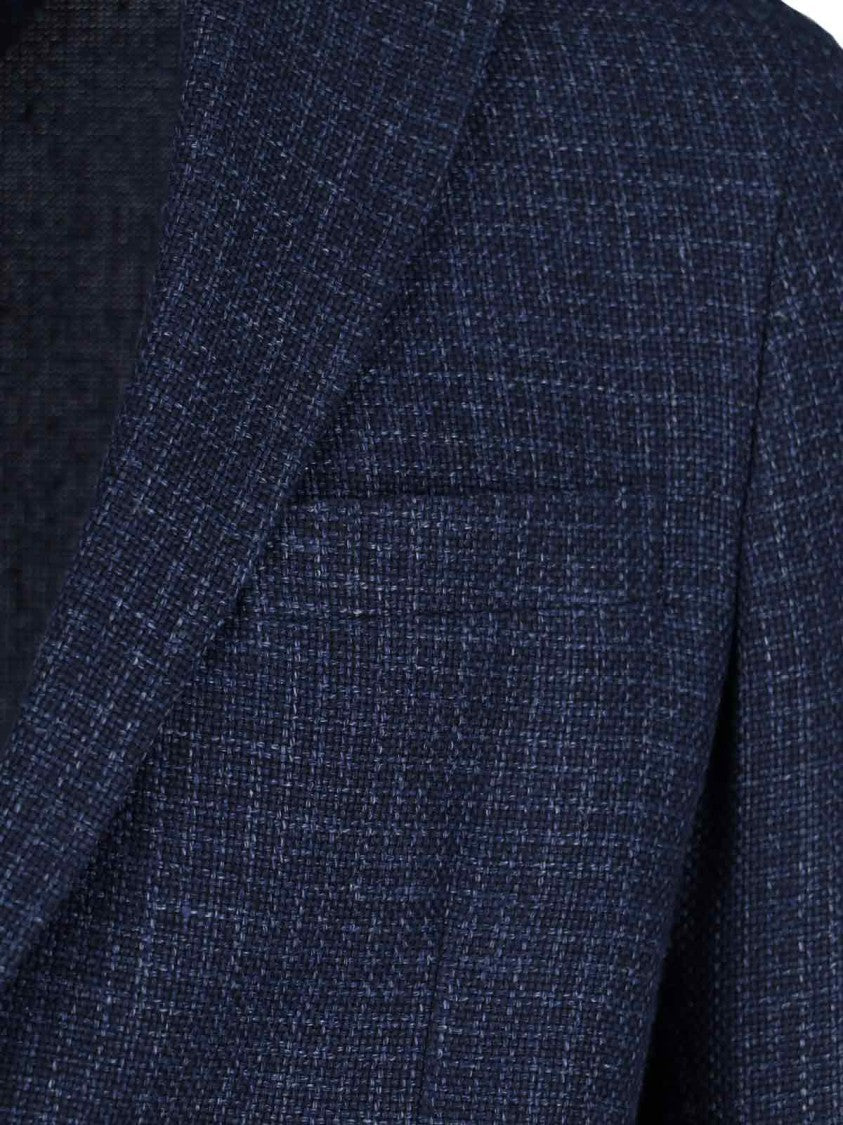 Zegna Single-Breasted Blazer – Navy