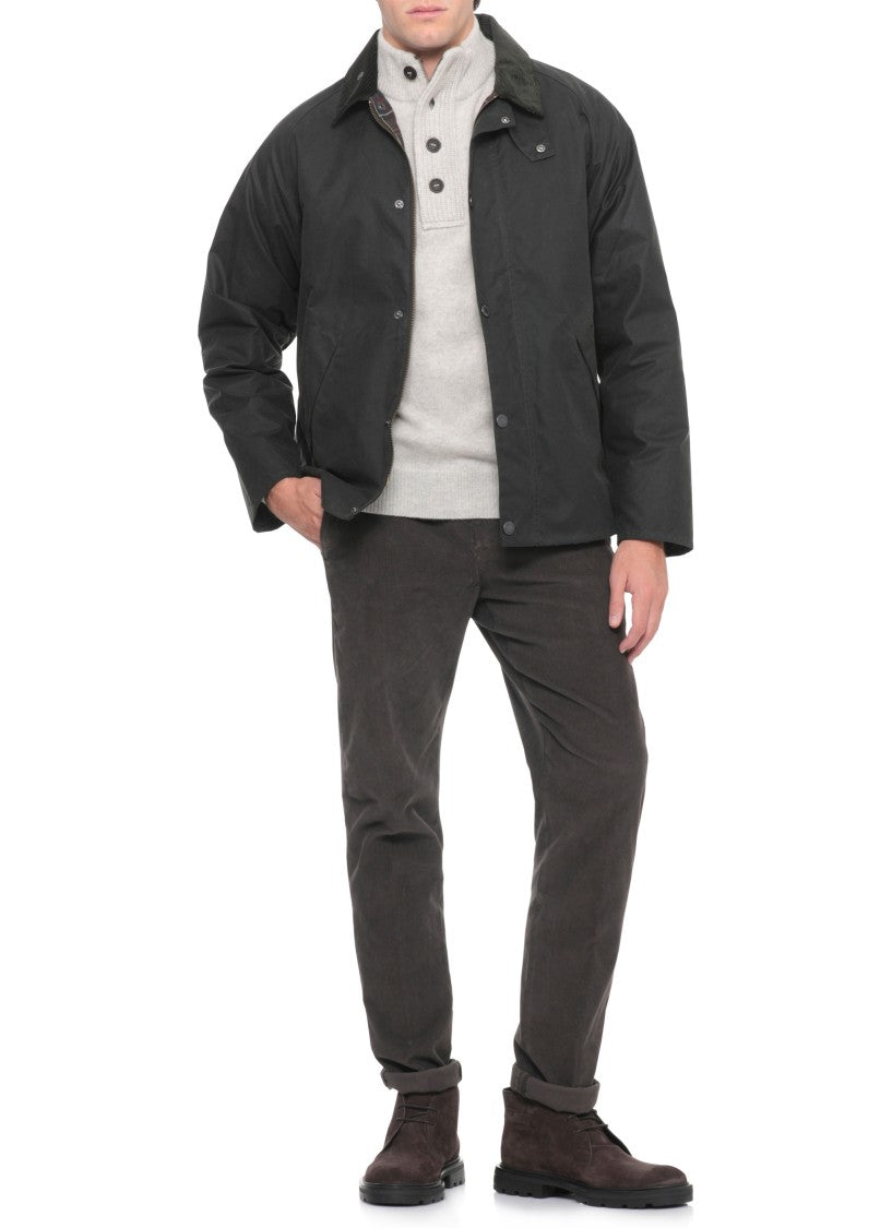 Barbour Button-Up High Neck Wool Sweater