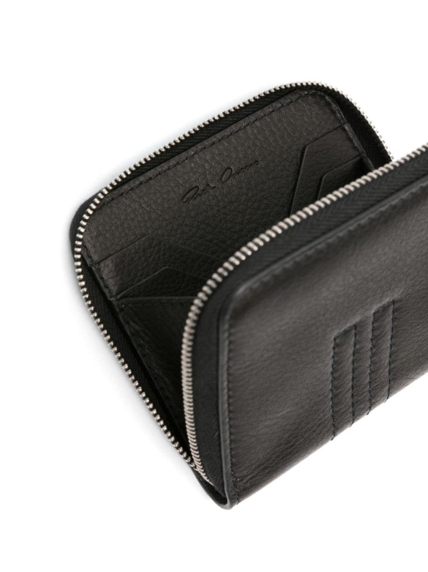 Rick Owens Textured Leather Zipped Wallet