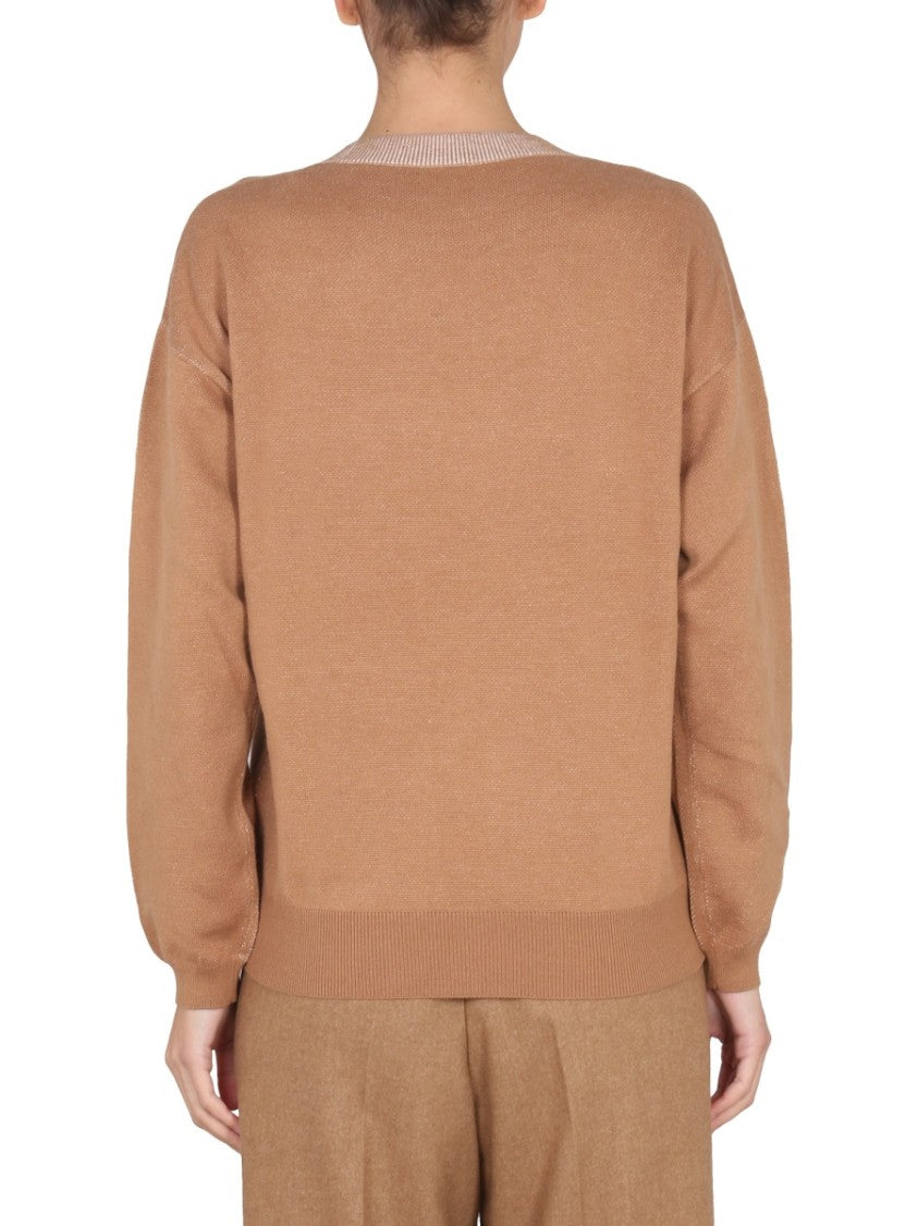 Ballantyne Cross-Neck Long-Sleeved Shirt With Embroidered Logo