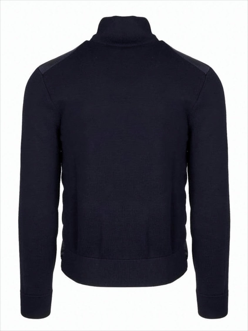 Moncler Quilted Padded Cardigan With High Collar