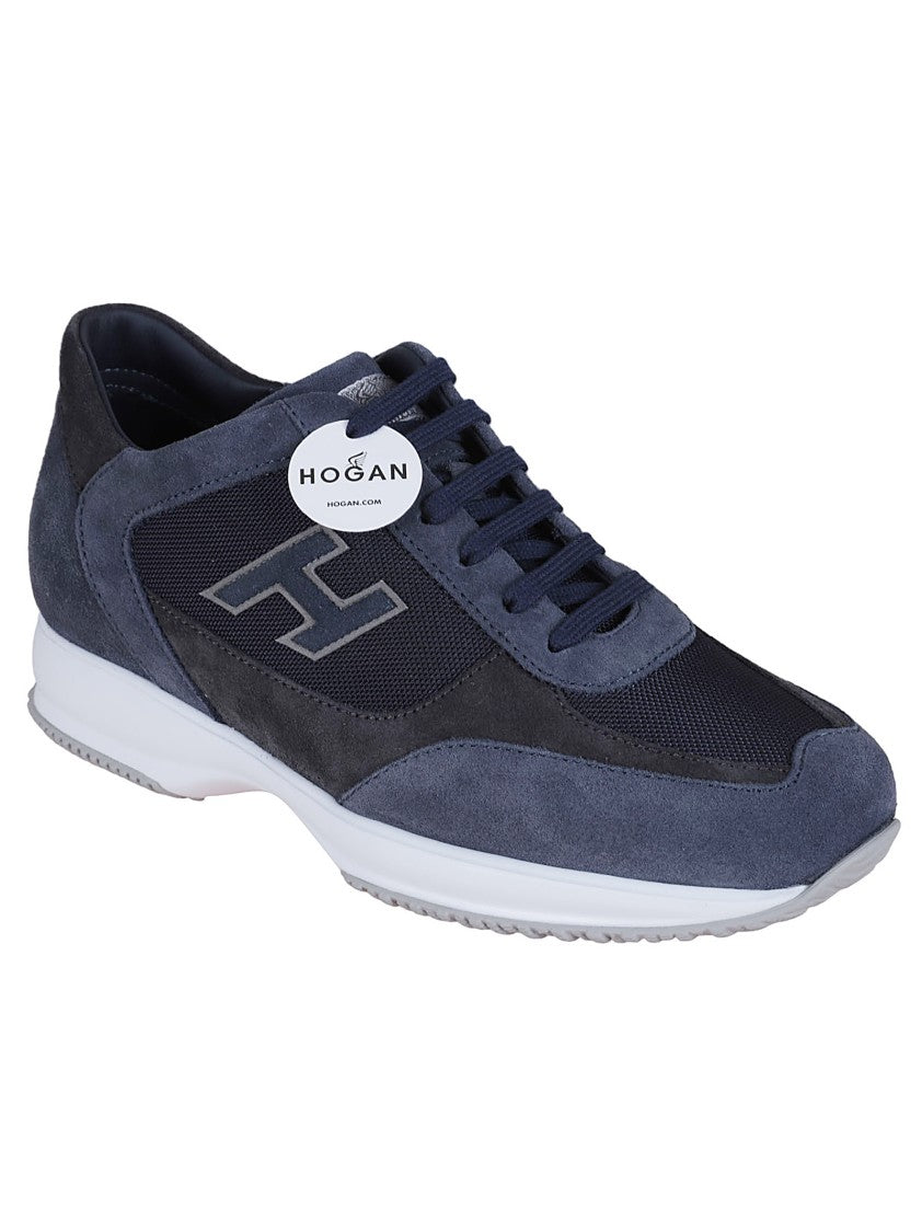 Hogan Blue Leather And Suede Interactive Shoe